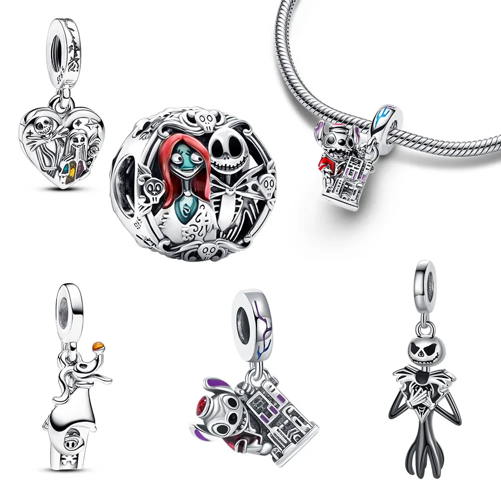 Horror Series Pendant Skull Pendant Fit Original Pandora Bracelet Women's Fashion Jewelry Commemorative Gift