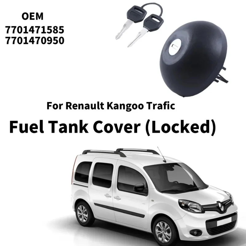 

1PC Vehicle Fuel-Tank Plastic Cover Cap With 2 Keys 7701471585 7701470950 For Renault Kangoo Trafic Car Fuel Tank Cap