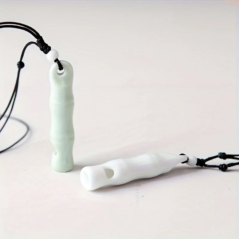 1pc Creative Whistle Shape Design Ceramic Necklace for Women Female Relief Anxiety Pendant Stress Panic Attack Relief Tool Gifts