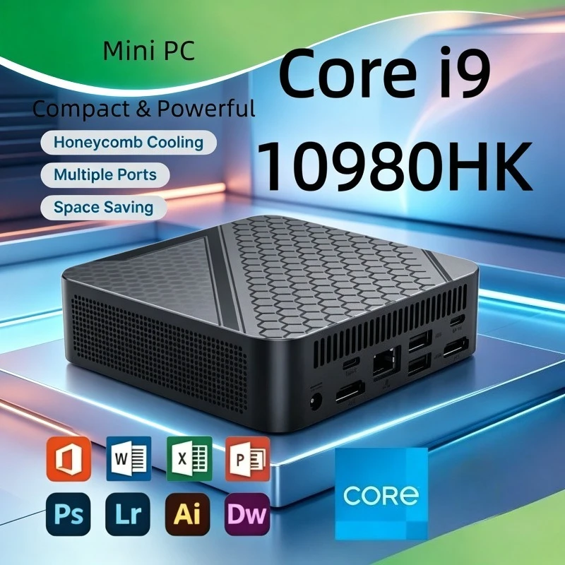 High-Performance Mini PC  Portable Intel i9 10980HK 16GB RAM 1TB/2TB USB 3.0 Wi-Fi6 DDR4 high-frequency memory