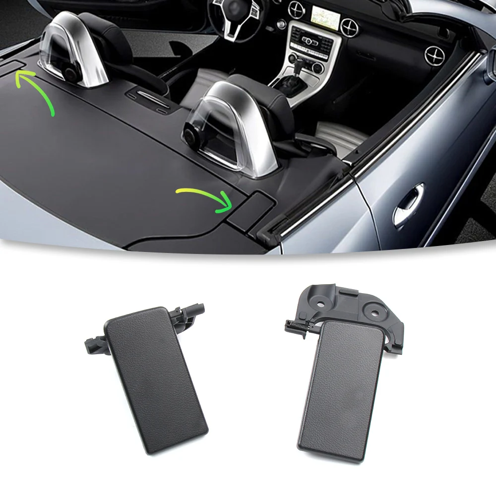 Black Car Rear Platform Hinge Cover Assembly For Mercedes Benz SLK Glass W172 2011-2016 Convertible Trim Flip Cover 1726903800