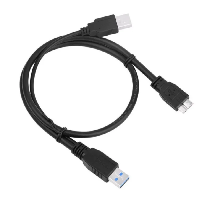 Kabel Data USB 3.0 Tipe A ke Micro B Y, HDD USB 3.0 1M untuk kabel Data Disk Hard Drive seluler eksternal dengan kabel pengisian daya