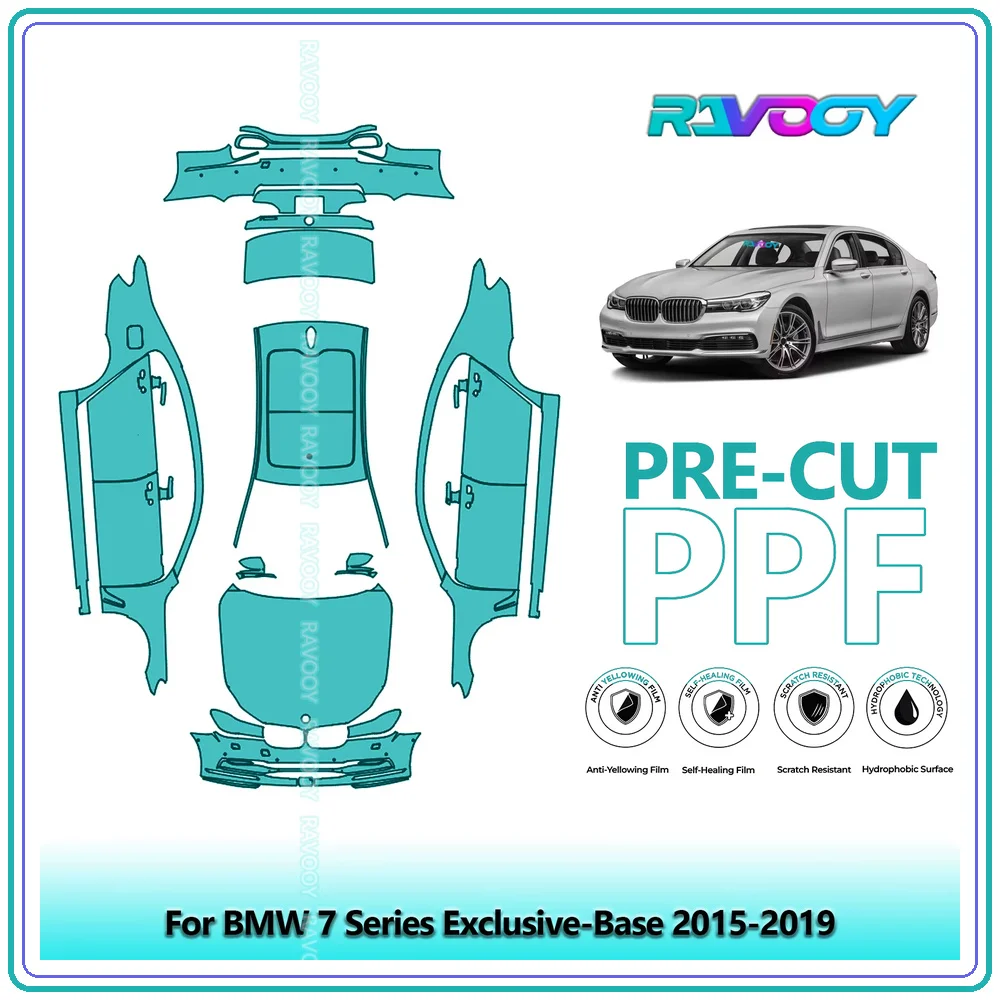 For BMW 7 Series Exclusive-Base 2015-2019 Precut TPU Paint Protection Film PPF Full Body Kit Clear Bra Stone Guard EU UK