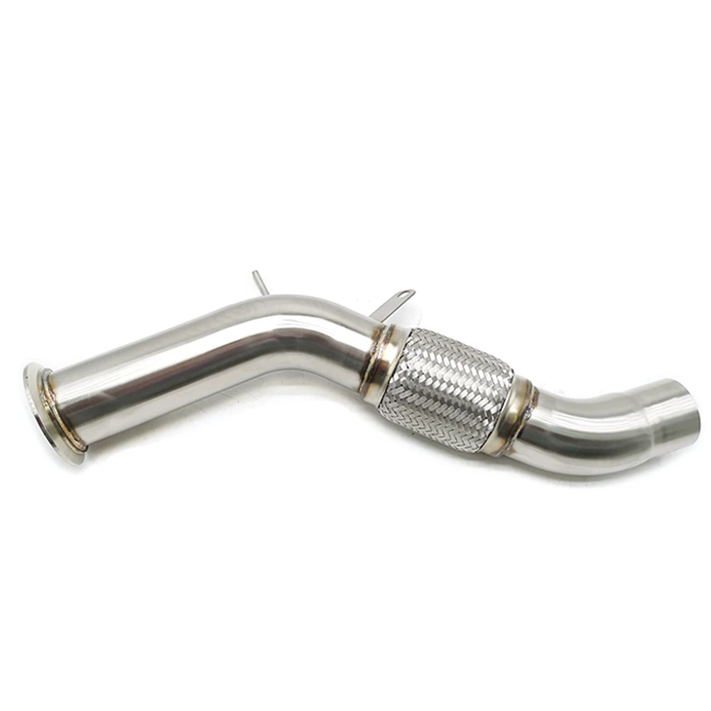 Emusa Stainless Steel Turbo Exhaust Downpipe V-Band Fit for  2005 2006 2007 2008 BMW 5 Series E60 E61 520d M47N2