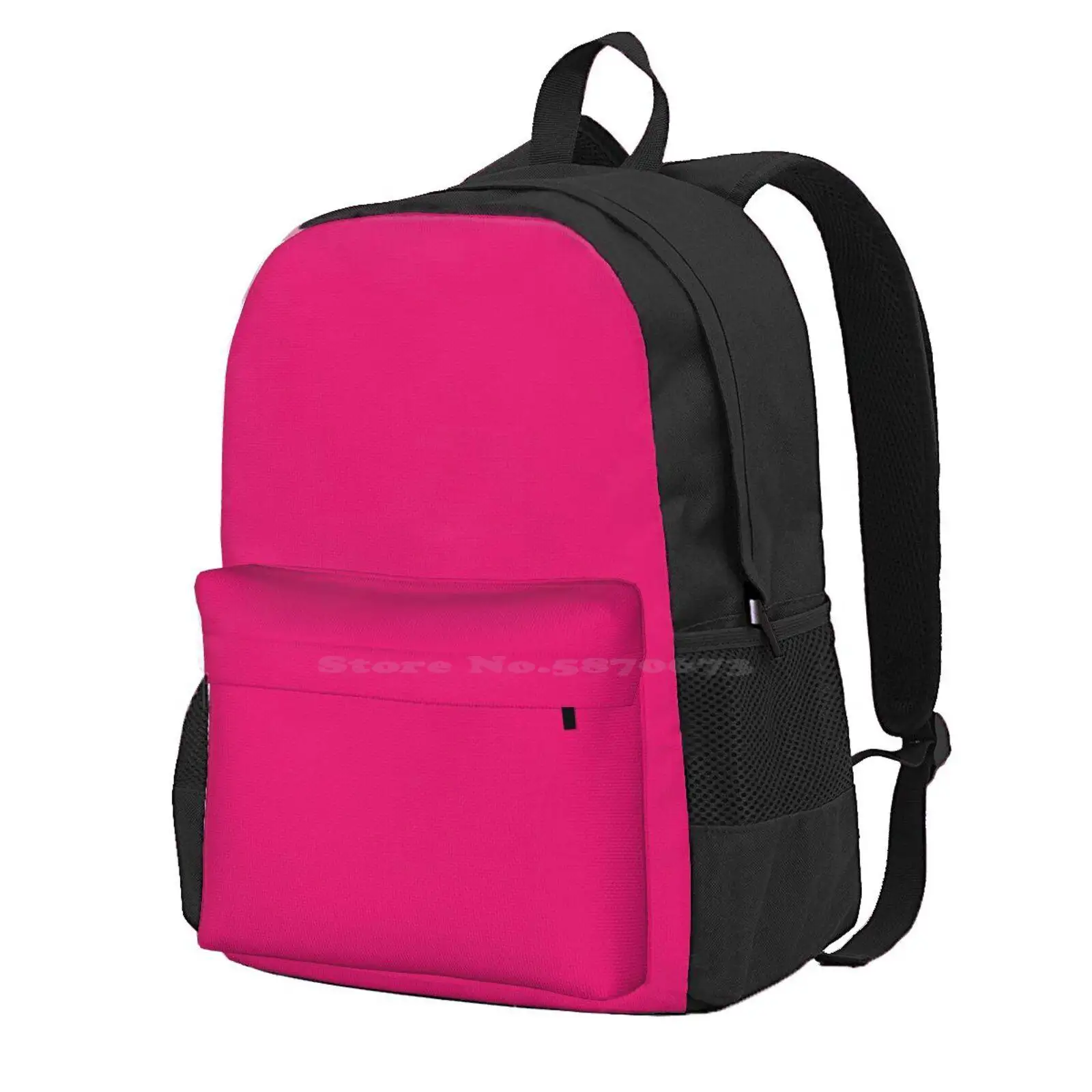 Preppy Abstract Solid Color Hot Pink Fuchsia Hot Sale Schoolbag Backpack Fashion Bags Preppy Hibiscus Color Dark Pink Boho Chic