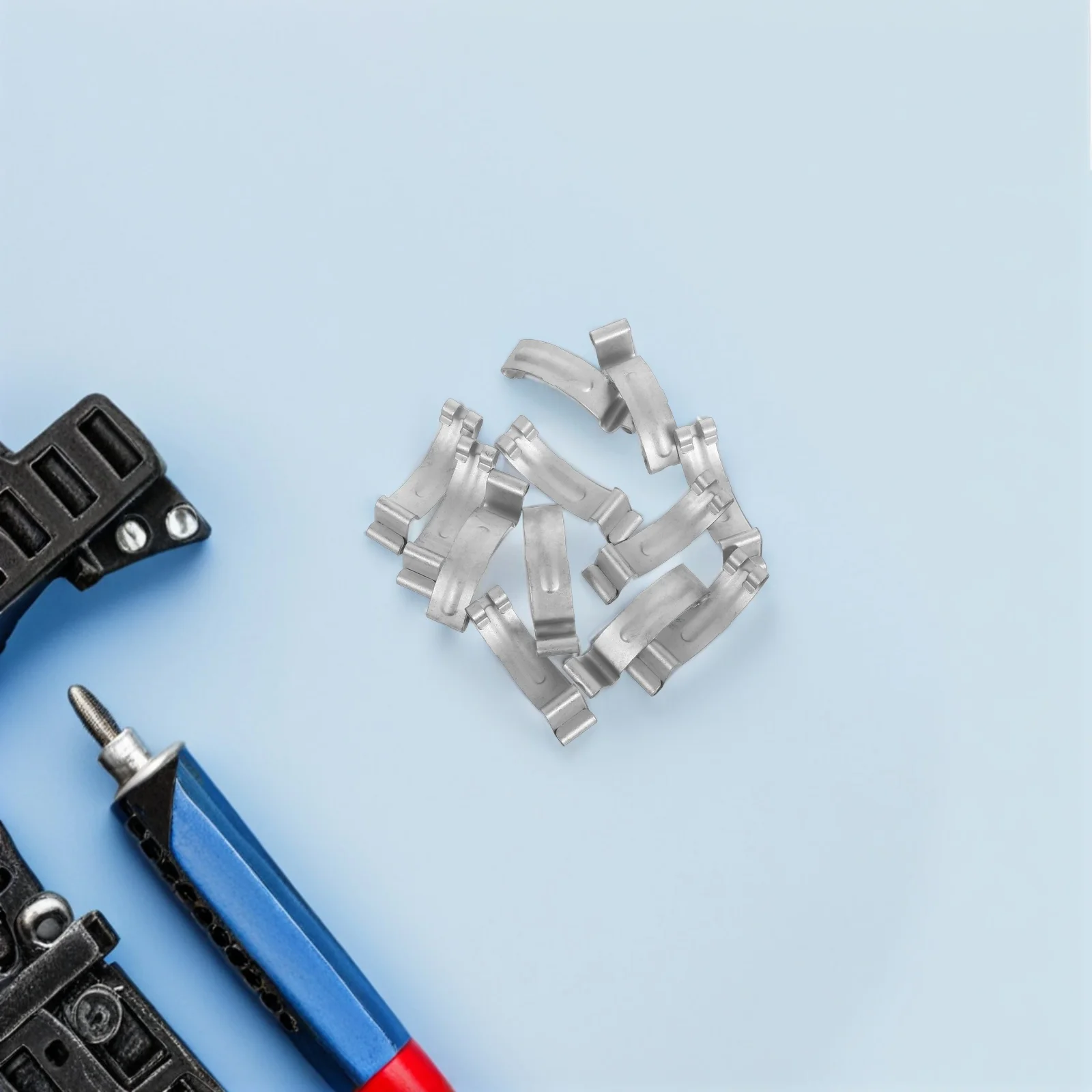 

12pcs Stainless Steel Air Filter Housing Clip High-Strength Durable Universal Fit For Car Filter Replacement Parts Metal Clamp