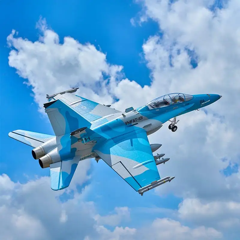 Fms 64 F18 F-18 범블비 전기 Rc 모델 비행기 비행기 모델 전투기 Pnp Cnc 하부 시뮬레이션 모델 장난감 선물