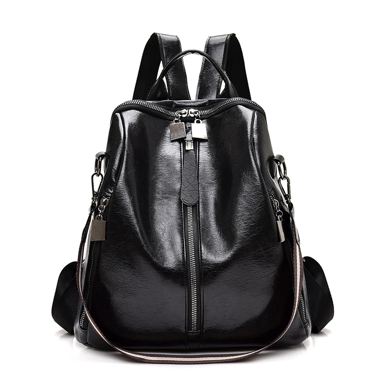 Women Leather Backpacks High Quality 2023 Female Vintage Backpack Travel Shoulder Bag Mochilas Feminina School Bags for Girls