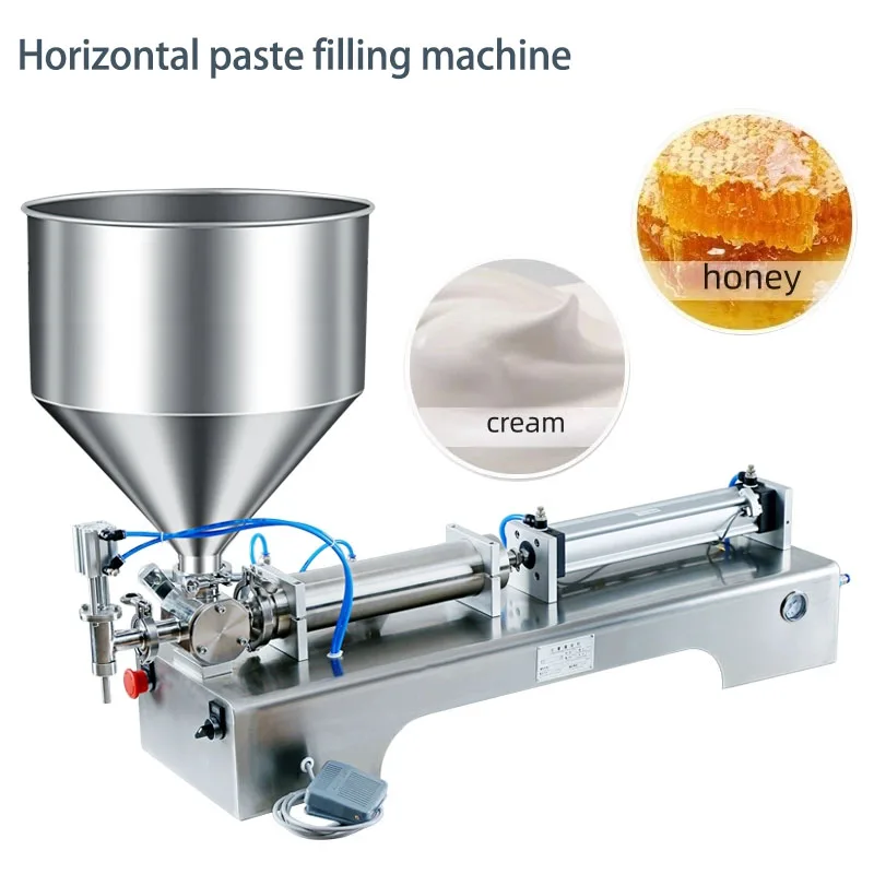 

Paste filling machine single nozzle filling rotary valve quantitative filling and packaging equipment10-300ml/50-500ml