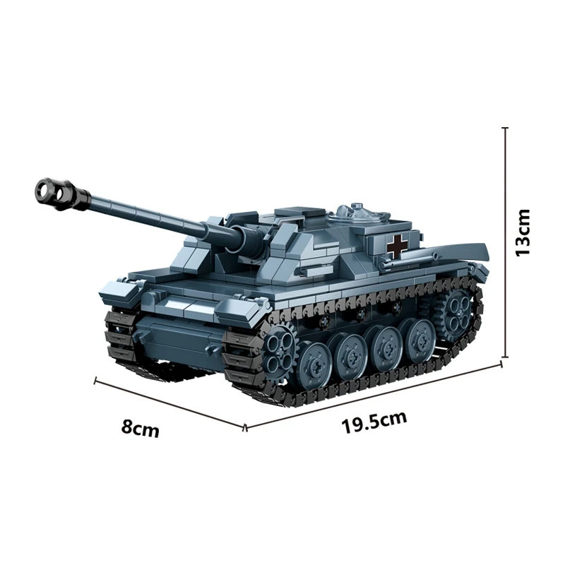 WW2 Militaire Leger Soldaten Wereldoorlog 2 Tank Gepantserd Voertuig Model Monteren Bouwstenen Bakstenen kinderen DIY Speelgoed Gift