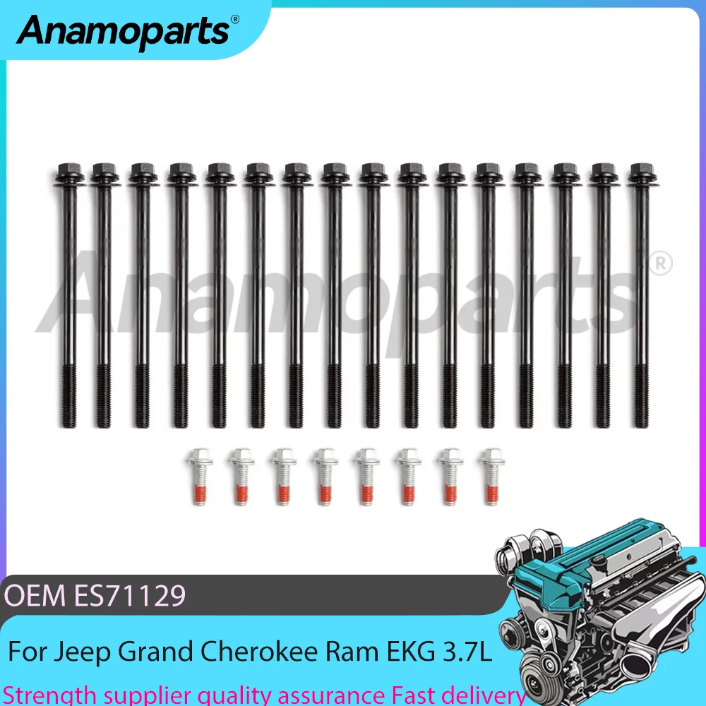 

Cylinder Head Bolt Fit 3.7L V6 GAS For Dodge Dakota Durango Ram 1500 Mitsubishi Jeep Cherokee Liberty 3.7L ES71129 EKG 2005-2012