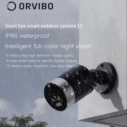 2024 ORVIBO S3 Outdoor Camer a Remote Control Zigbee Wireless WIFI 2K Infrared Night Vision CCTV Security Webcam Ants Camera