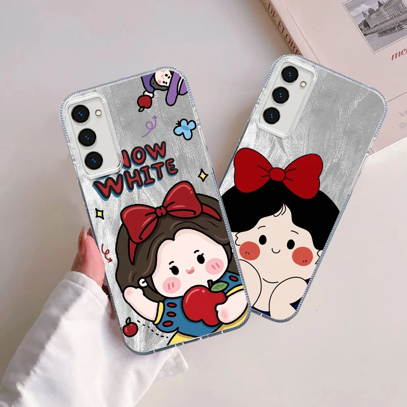 Sneeuwwitte Disney Mode Schattig Voor Samsung S24 S23 S21 Fe Plus Ultra A03 A25 A23 A22 A 21S A15 A14 A12 5G Veer Garen Tpu