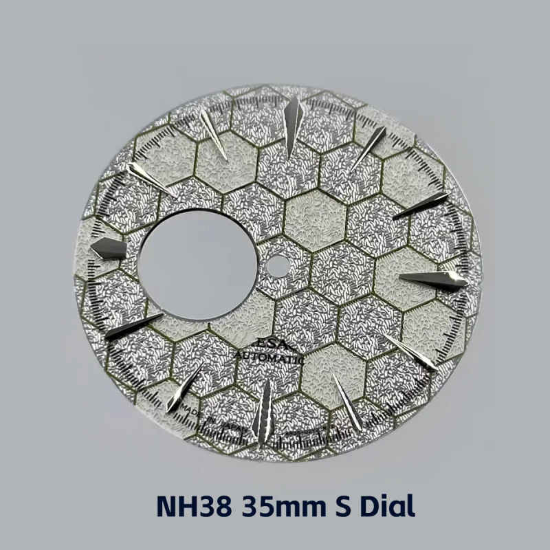 

Циферблат NH38 35 мм с логотипом S без люма, подходит для деталей модификации механических часов NH38