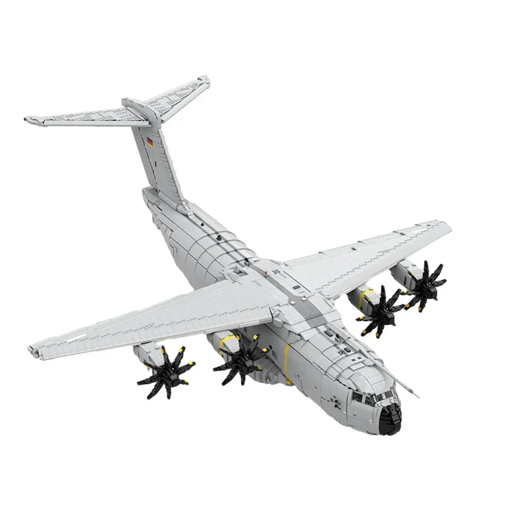 

Gobricks MOC Airbus A400M Atlas Building Blocks Modern Military Air Force Transport Aircraft Airbus 14845 PCS UCS Airbus Bricks