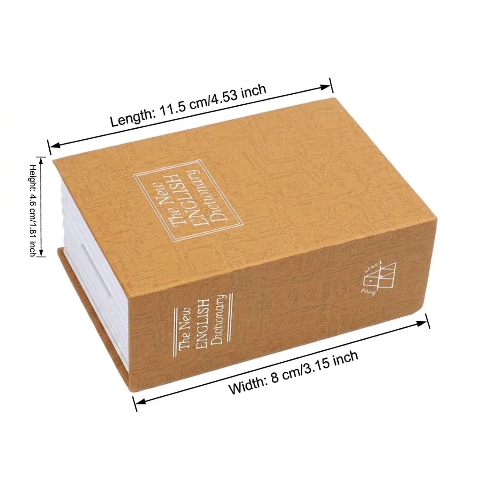 1Pc Secret Book Safe Box With Combination Lock For Cash Jewelry Keys Discreet Storage Container Decor For Home Office