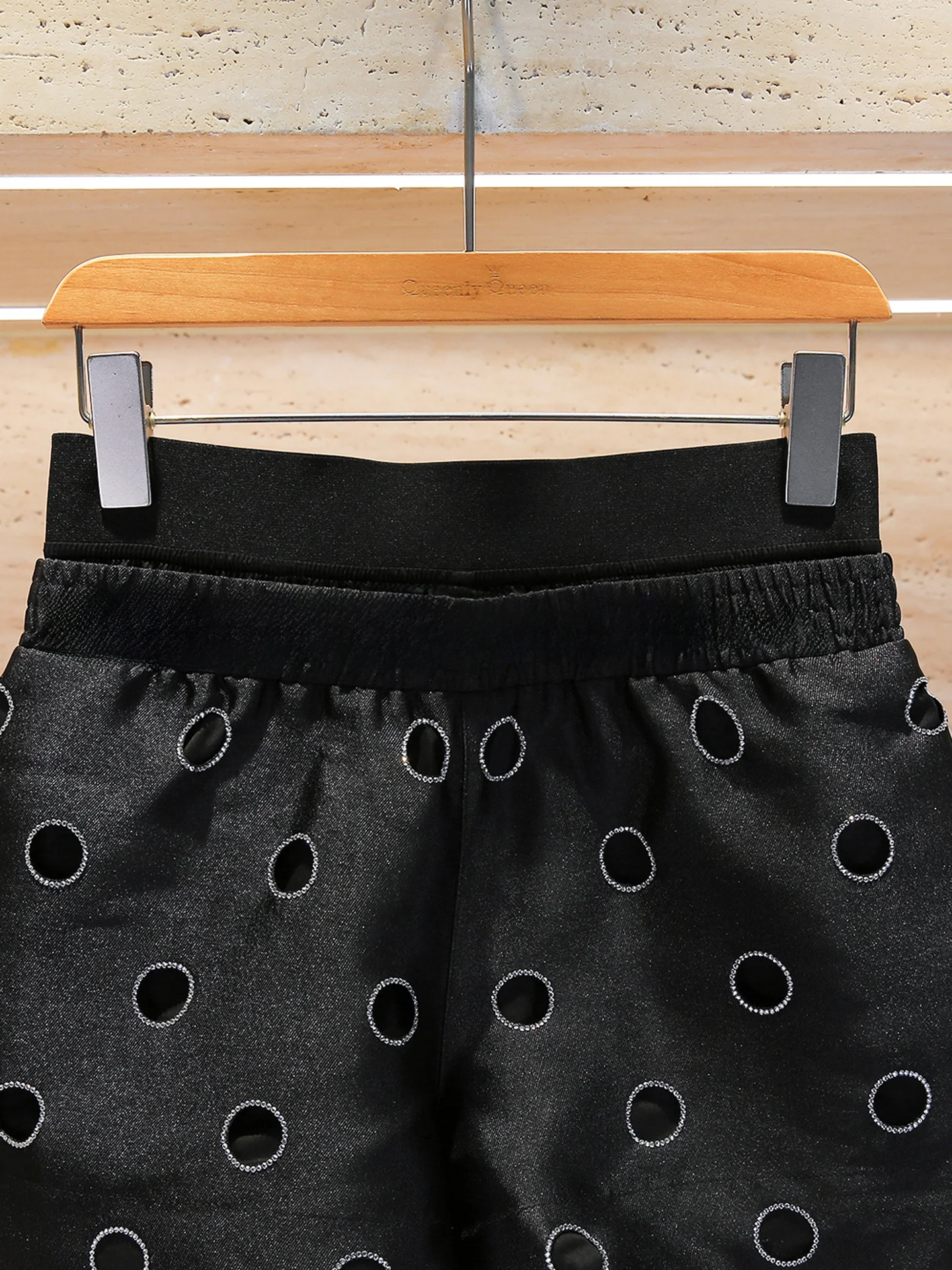 orts de Pierna Ancha de Cintura Alta con Incrustaciones de Diamantes, Versátiles y Casus para Mujer, Moda Otoño 2025 de ...