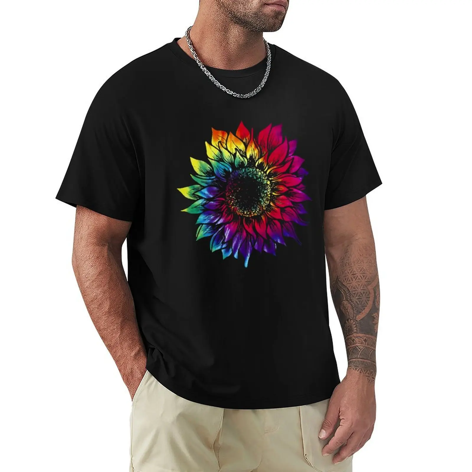 

Tie Dye Retro Sunflower Women BlackCotton S-5XL (1) T-Shirt aesthetic clothes custom t shirt slim fit t shirts for men