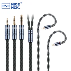 NiceHCK MeetAlice 6N versilbertes hochleitfähiges Kupfer-HIFI-Kabel Draht MMCX 2Pin für Yume HOLA Zero Tangzu Fudu CHU II MK4