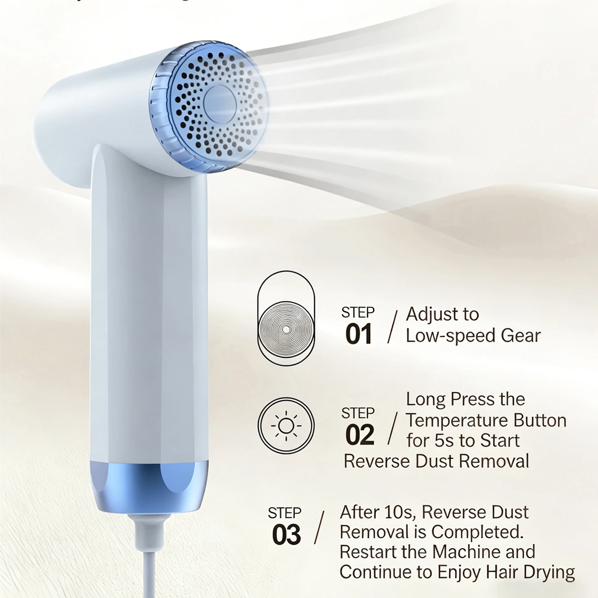 

Мини-воздуходувка в форме самолета, без конструкции с отрицательными ионами, компактная, удобная для путешествий.