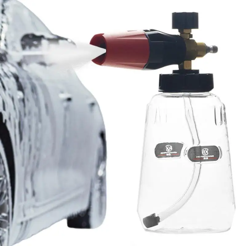 

Foam Cannon Snow Foam Lance Foamer Cannon 1000ml High Pressure Washing Cannon with 1/4 Interface Transparent Car Foam Sprayer