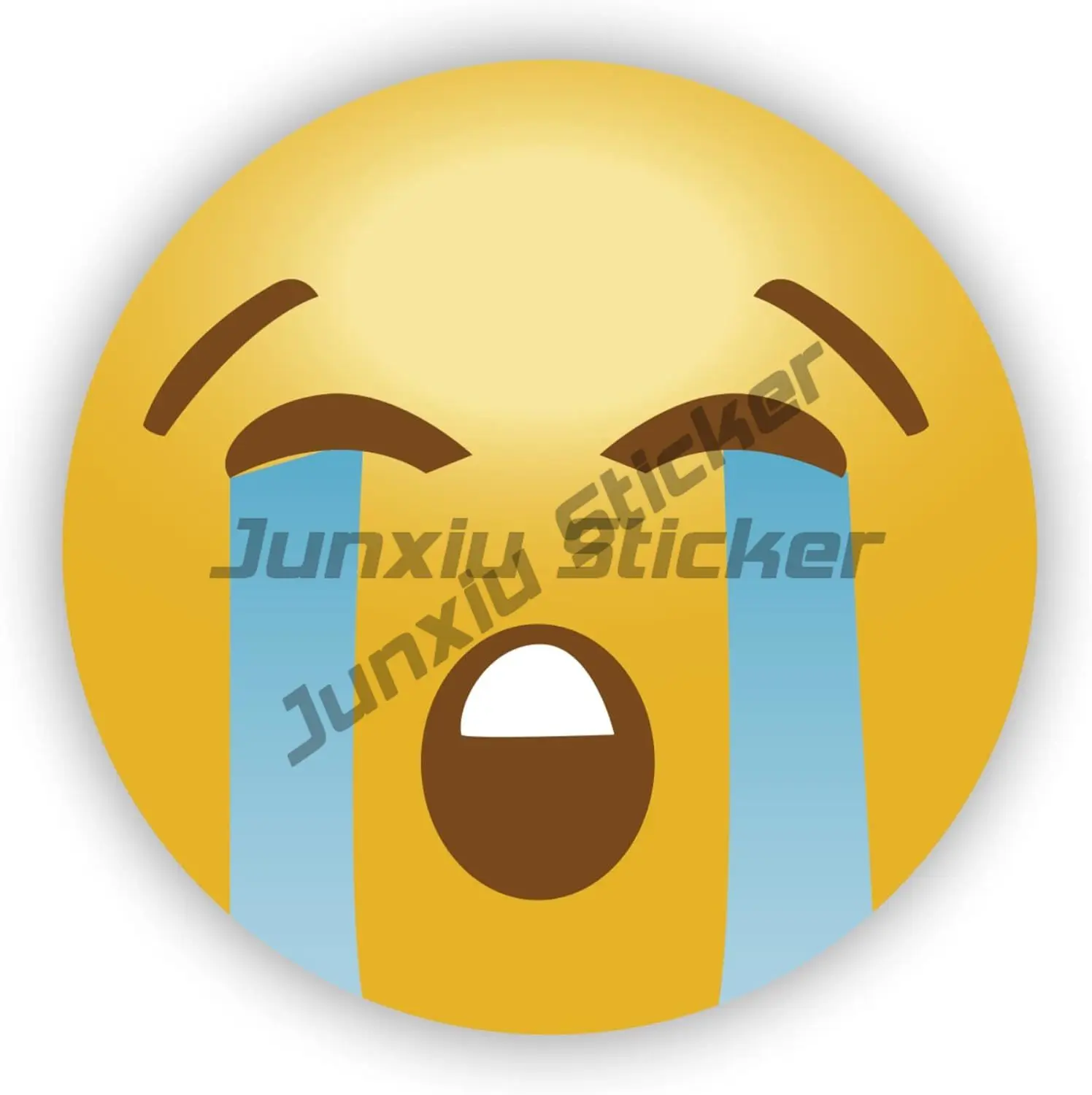 Smiling Tongue Blinking Eyes Sadness Crying Anger Emoticons Face Fun Sticker Vinyl Waterproof and UV Resistant Sticker Suitable