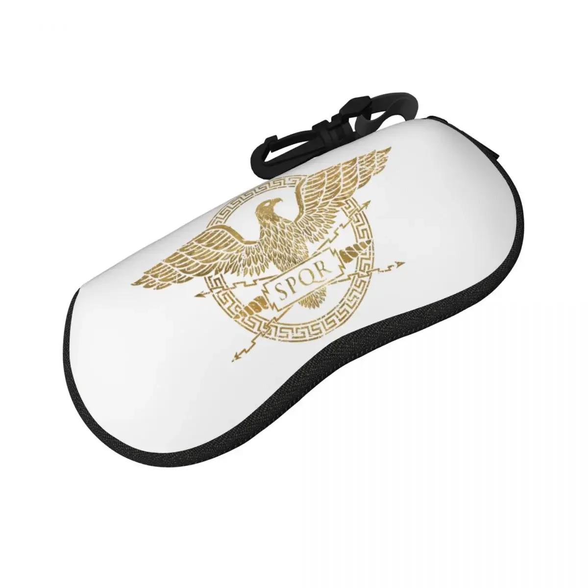 SPQR Roman Empire Eagle Emblem Shell Glasses Case Protector Sunglasses Box Women Men Soft Eyeglass Bag Pouch