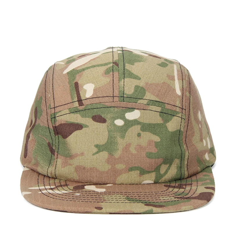 Camo Sun Caps For Men 5 Panel Cap Cordura NyCo Baseball Caps Unstructured Ripstop Campers Running Hiking Camping Snapback Hat