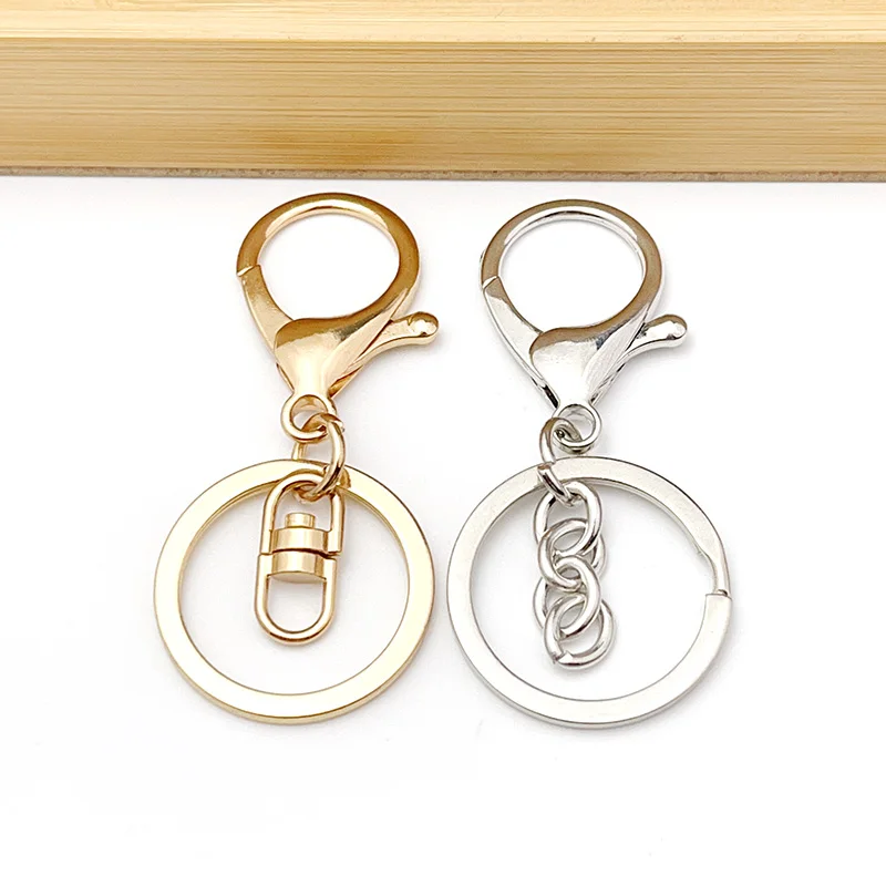 6/30Pcs Metall Große Karabinerverschluss Schlüssel Kette Trennung Ring Schlüssel Verschluss Lock Ring Hause DIY Tasche Spielzeug anhänger Zubehör Großhandel – Detail 10