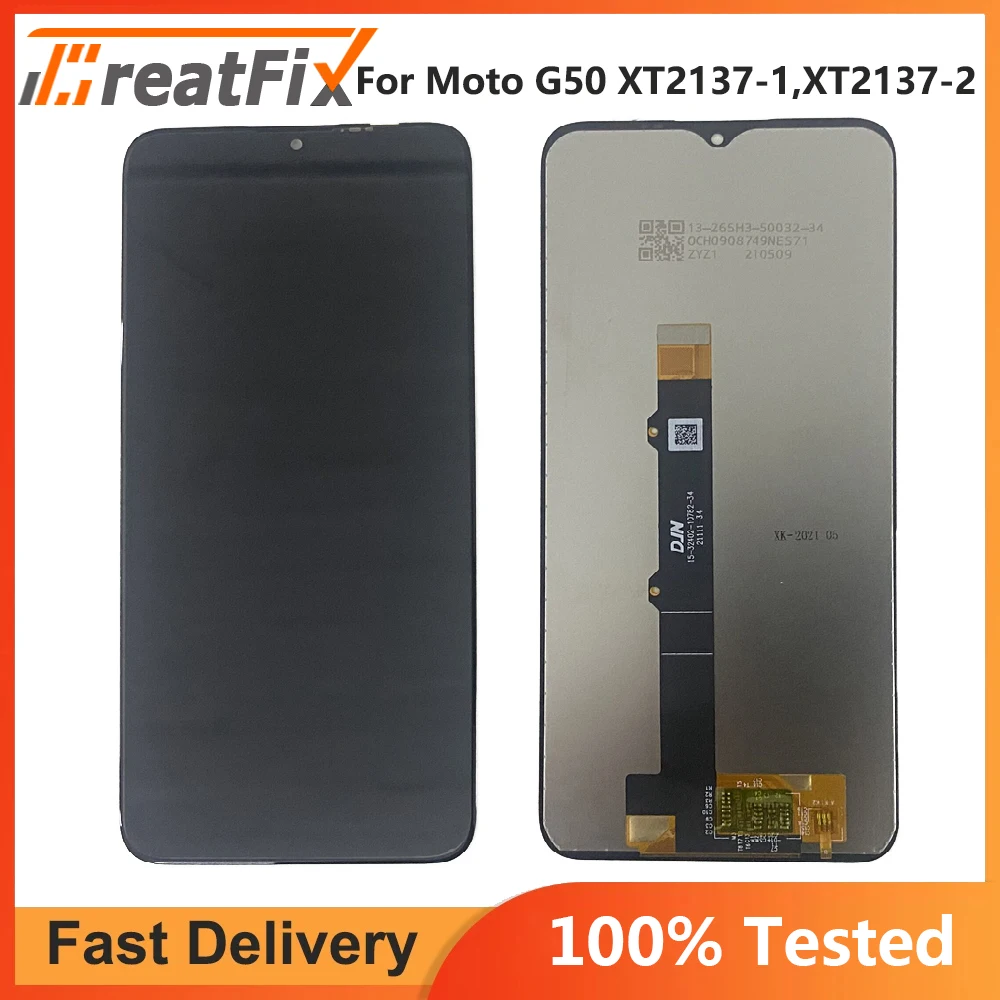 

Original New Tested 6.5"For Motorola Moto G50 Lcd Screen Display Touch Digitizer Assembly For Moto G50 LCD XT2137-1 XT2137-2