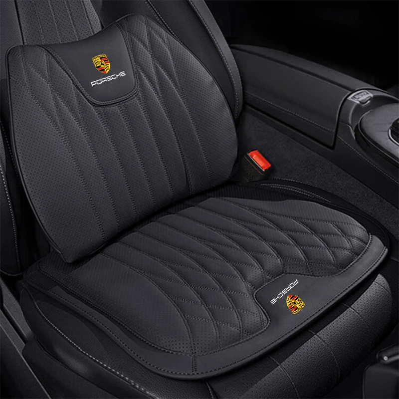 Car Seat Cushion Cover Protective Lumbar Waist Support Back For Porsche Carrera Cayenne Panamera Macan Boxster 911 928 918 968 