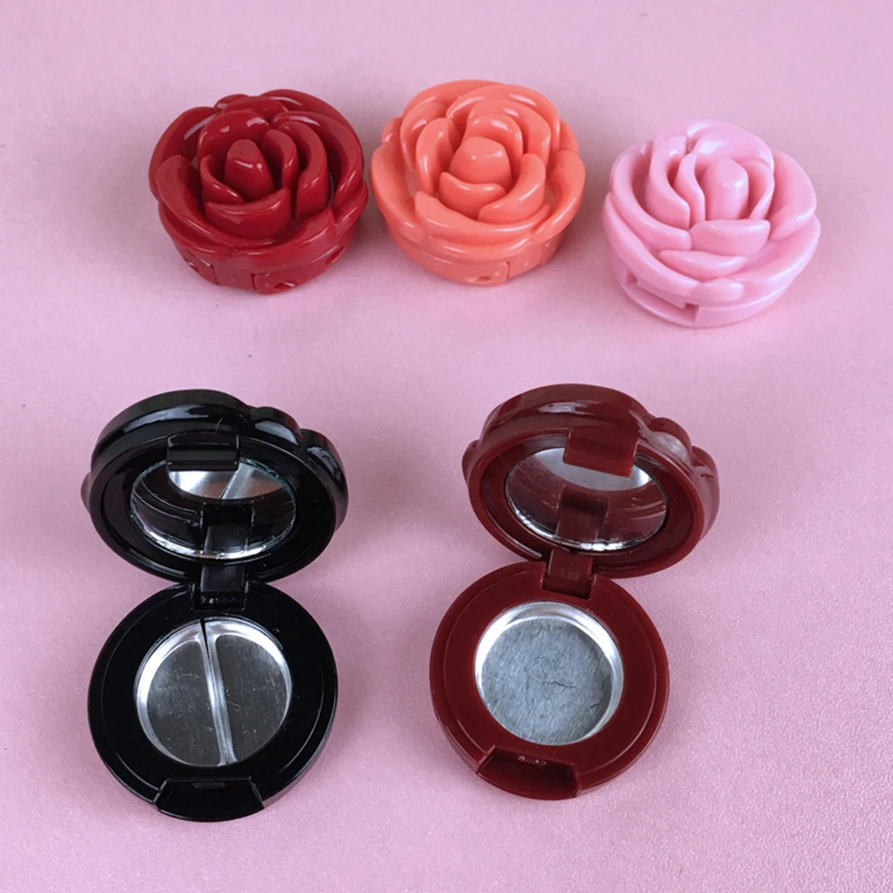 

6pcs Empty Lipstick Case Plastic Refillable Cream Container Travel Jar Women Girls Lightweight Flower Shape Storage For