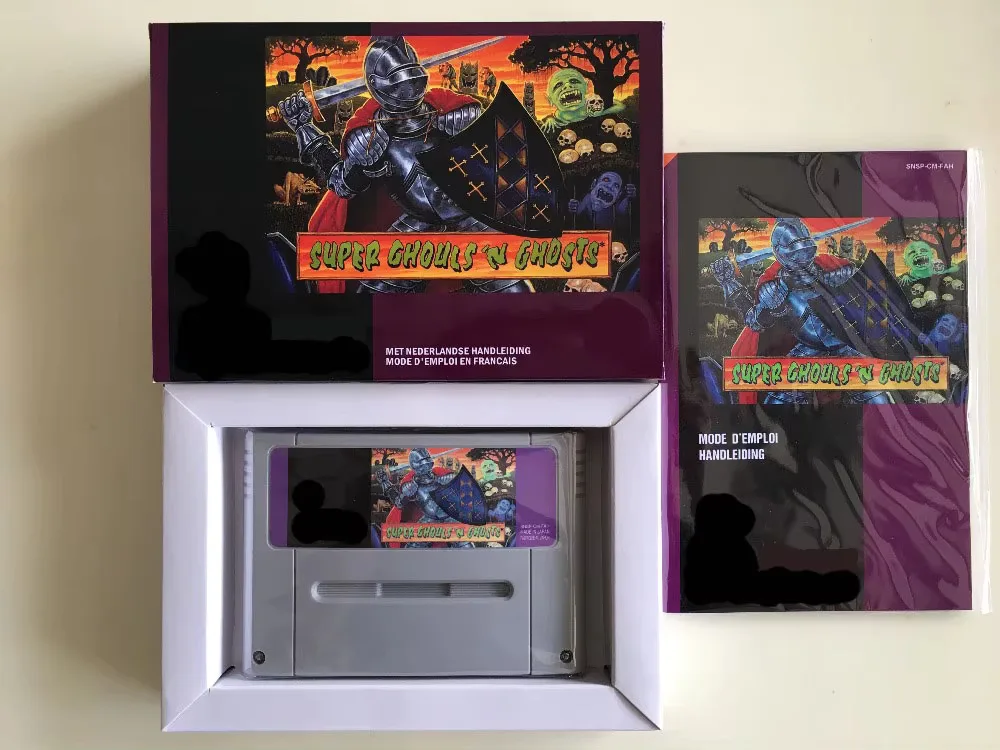 

16-битные игры ** SUPER GHOULS'N GHOSTS (французская версия PAL!! коробка+ручное+картридж!! )