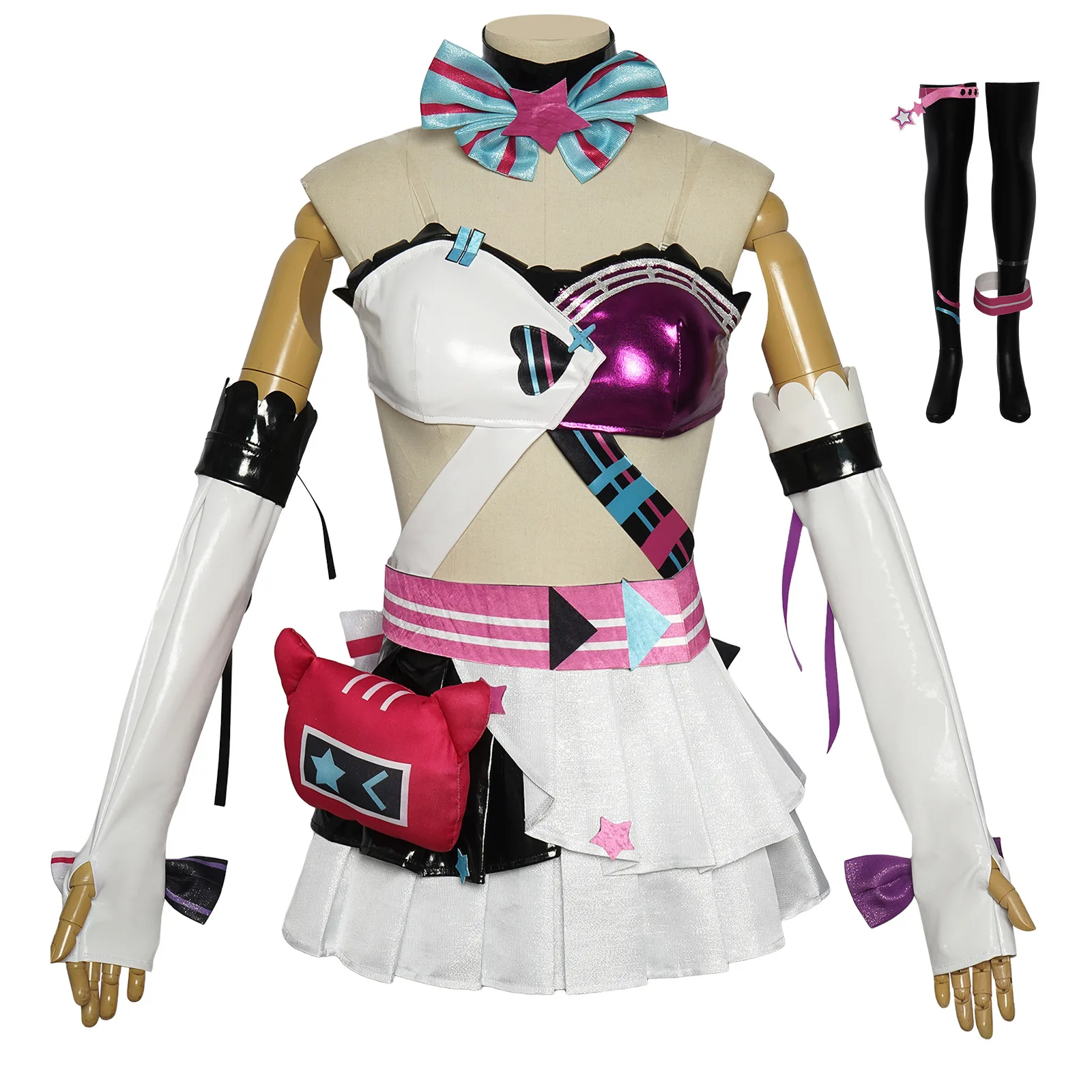 Anime Demon Miku Cosplay Costume Muse Dash Parkour Bunny Girl Uniform Masquerade Outfit Halloween Carnival Disguise Suit