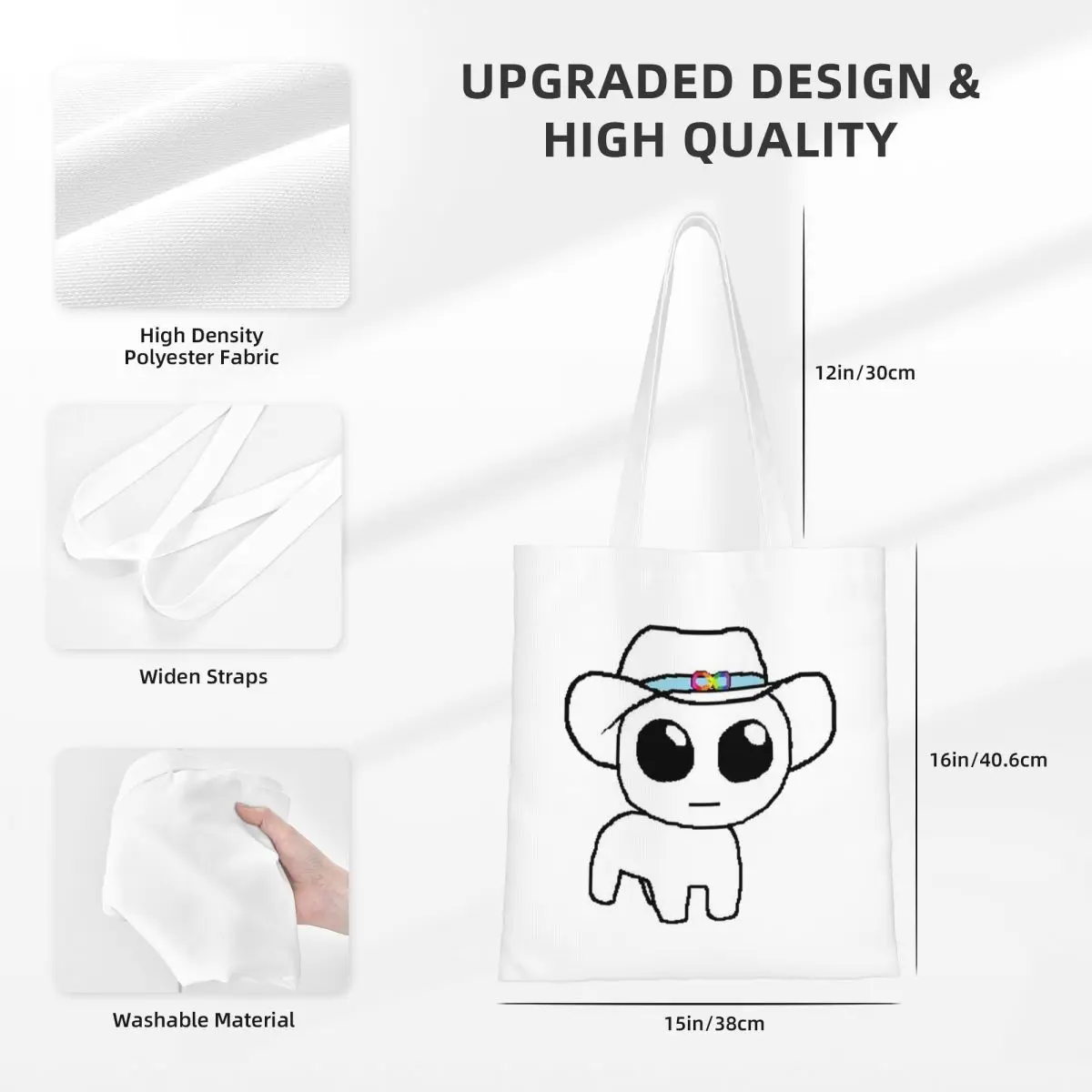 TBH Autism Creature Meme Yippee Shopping Bags Girls Canvas The Tote Bag Reusable Women Shoulder Tote Travel Handbag