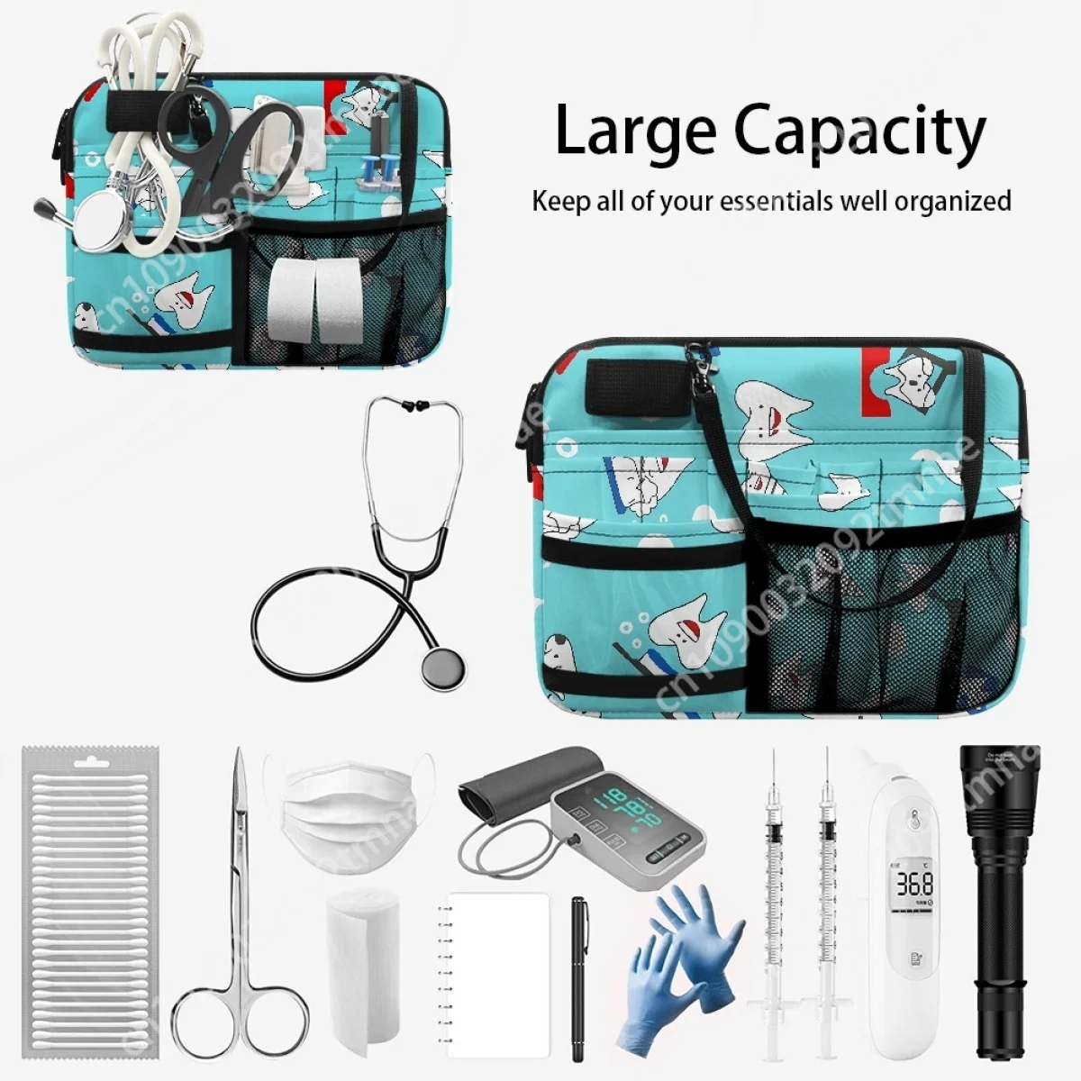 Kawaii Dental Custom Ladies Waist Bag Dentist Work Hospital Portable Multi Pocket Belt Bag Casual Adjustable Medical Pouch New