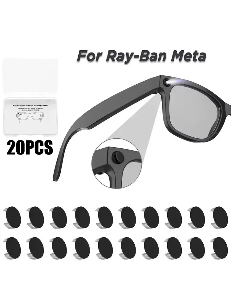 20 sztuk naklejek blokujących światło LED do okularów Ray-Ban Meta Wayfarer/Skyler/Headliner/Oakley HSTN, akcesoria do inteligentnych okularów AR. — zdjęcie produktu 7