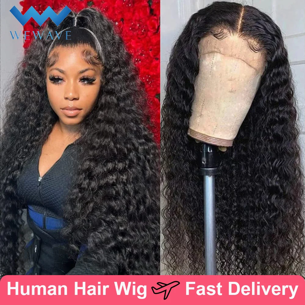 30 inch Deep Wave Lace Front Human Hair Wigs 13x6 Lace Front Wig 13x4 Lace Frontal Wig Pre Plucked Brazilian Curly Glueless Wig