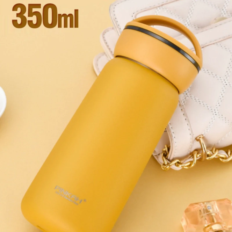 Sakura Pink Girls Thermos Cup Drop Resistant 316 Stainless Steel Fine Pore Filter Screen Adult Straight Drink Bottle Portable