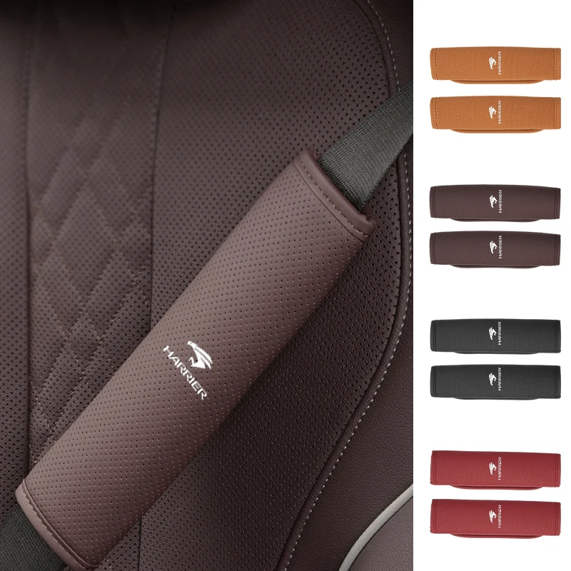 Car Safety Belt Cover Adjustable Shoulder Strap Protector Pad For Toyota Harrier 30 60 80 XU30 XU60 XU80 2022 2023