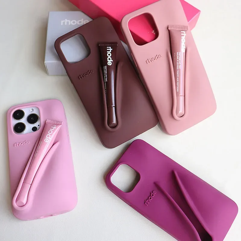 Gift Packaging Lipstick Box For Girl Luxury Box For New Color Rhode Phone Case For iPhone 16 15 14 13 12 11 Pro Max Plus Cover