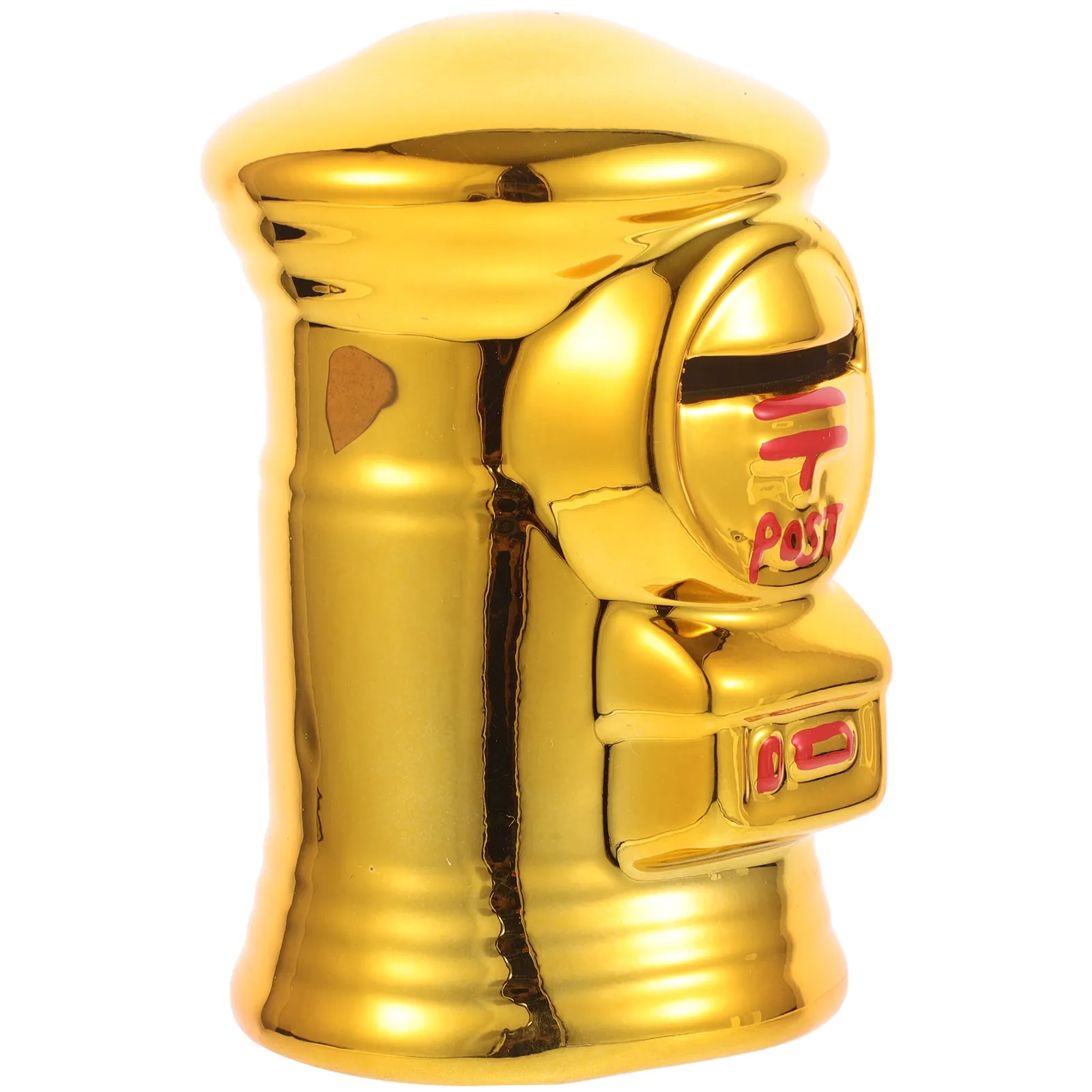 

Керамическая копилка-почтовый ящик для денег, золотая декоративная банка для монет, праздничный подарок, керамический декор в виде почтового ящика