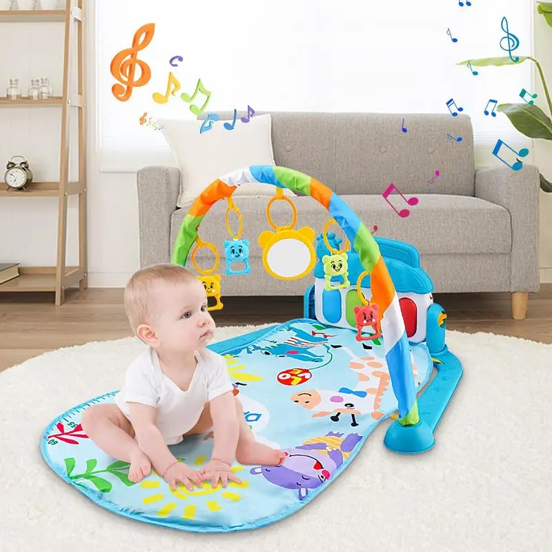 Toddler Play Gym Colorful Toys And Music Activity Gym For Toddler Non-slip Playmat Activity Gym For Toddler Play For 3-6-12