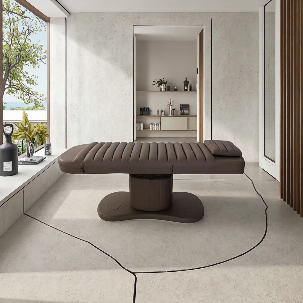 

Top Selling Foldable Beauty Salon Spa Furniture Modern Design Electric Lifting Mechanism Chair Bed with Lashes for Hotels