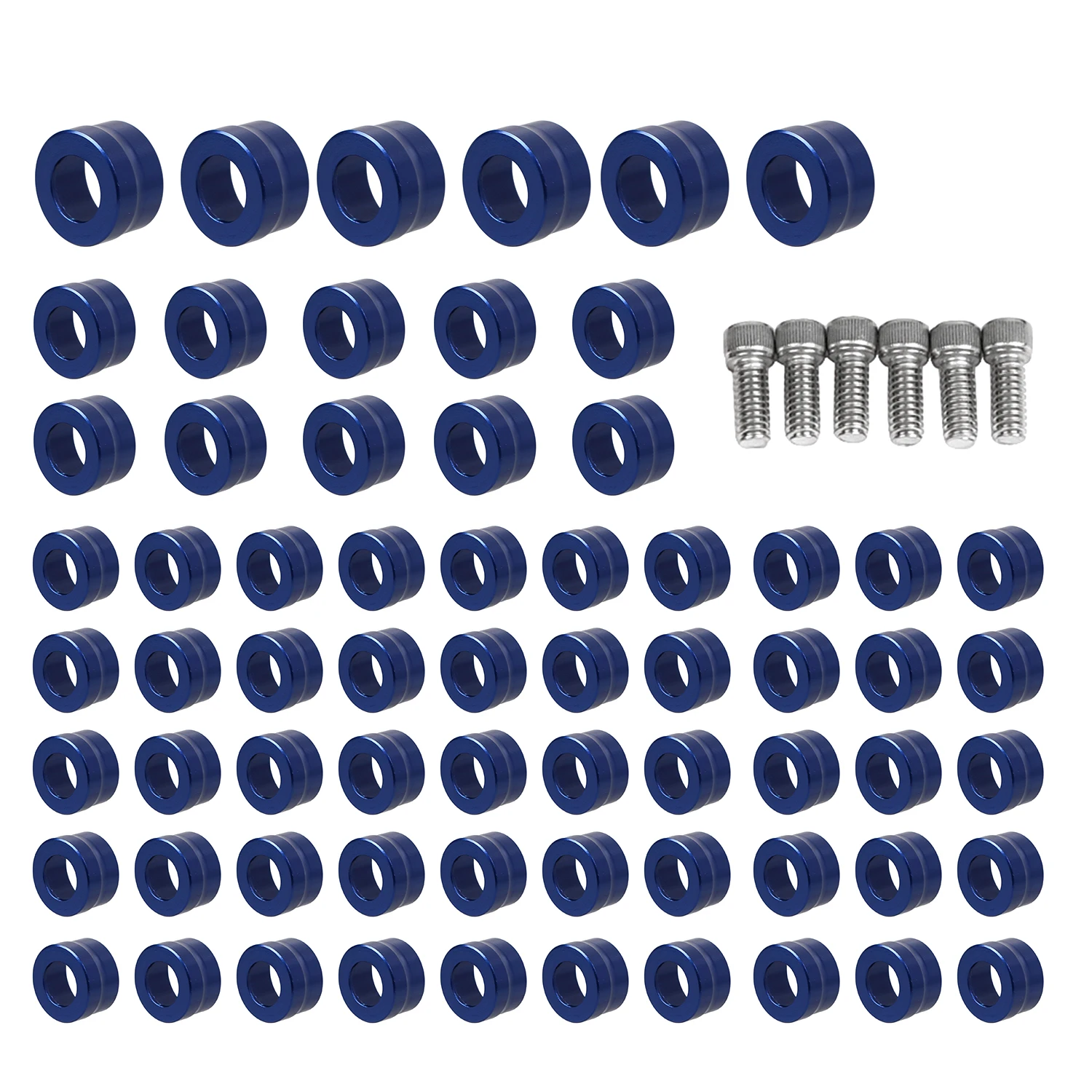 Motorcycle 66pcs Blue Motor Engine Bolt Caps Cover For Harley Dyna Touring Road King Street Glide Softail Fat Boy Sportster view 2
