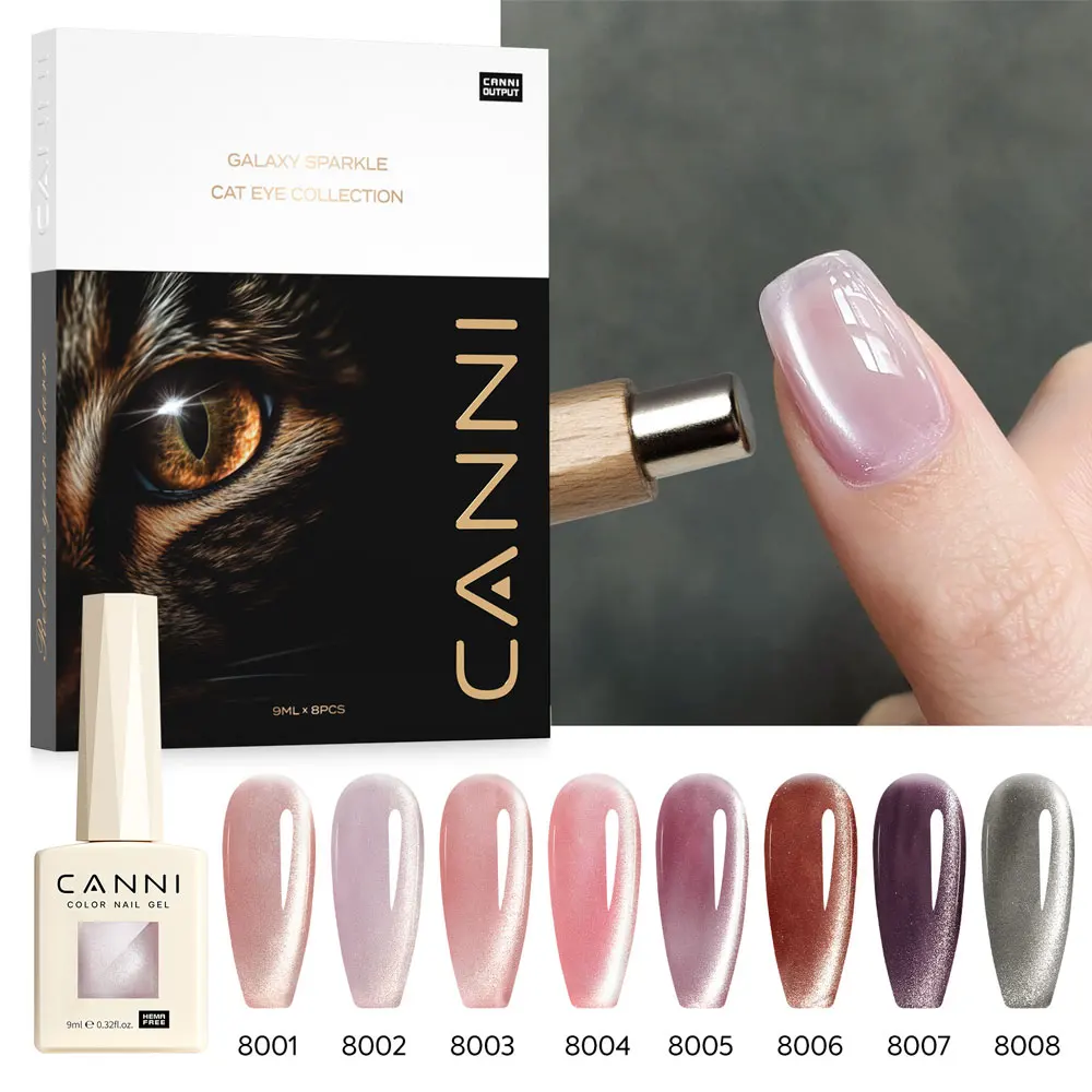 9 ml CANNI Cat Eye Nagel-Gel-Nagellack-Set, TPO-FREI, Soak Off UVLED Diamond Sparkle, wunderschöne Farbe, semi-permanent, EU-Standard-Gel-Nagel – Detail 7