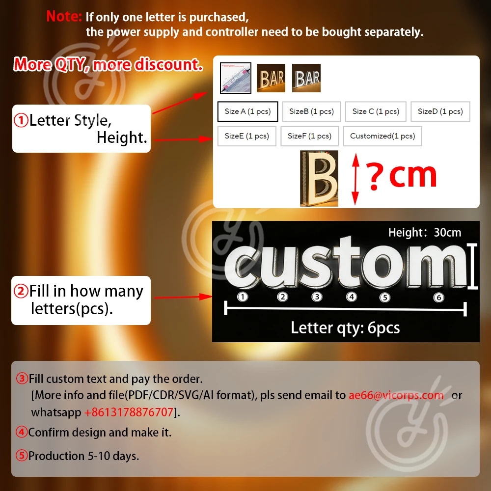 شعار Led رسائل مضيئة كبيرة علامات معدنية ضوء إلكتروني تسجيل مخصص الأعمال الإعلان النيون العلامة التجارية الزخرفية مضيئة 3D