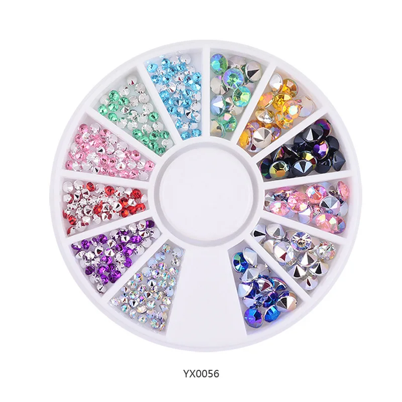 10G Nail Art Decoratie Mix Grootte Mix Colour Nail Rhinestones Nail Glas Diamond Crystal