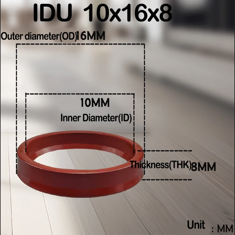 Fluorine Rubber YXD/IDU Shaft Seal Ring, Pneumatic, Piston seal, Hydraulic, Outer Diameter 12-400mm, Used to Seal Piston