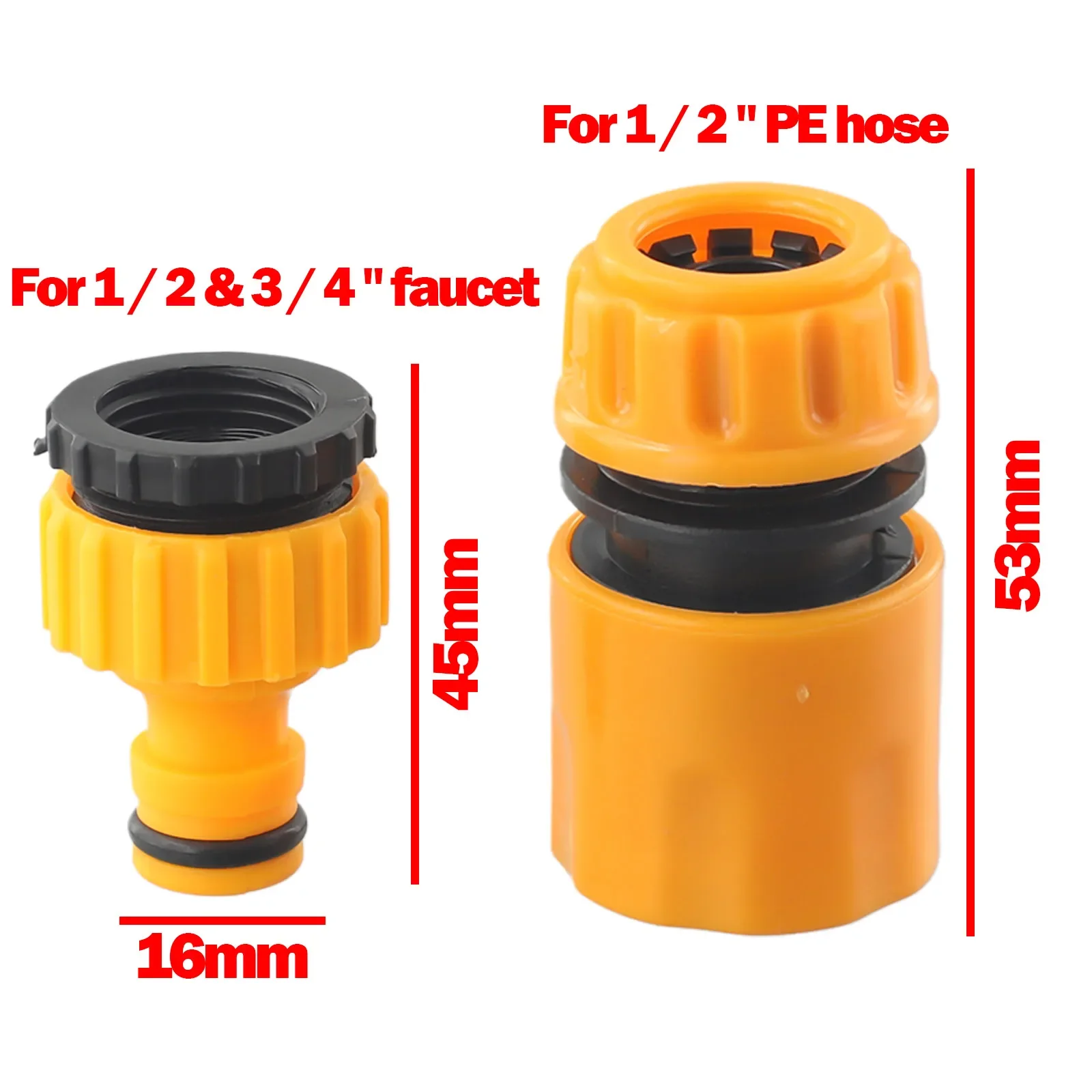 

~10PCS Faucet Quick Coupling ~3/4 & 1/2 Inch Hose Faucet Quick ~Connector Water Tap Threaded~Connector Graden Irrigation Adapter